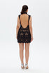 DARK NAVY BLUE HIGH NECK MINI DRESS